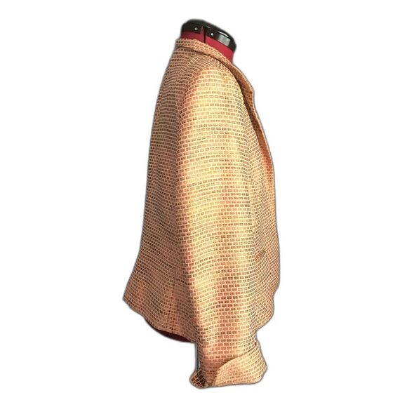 Linda Allard for Ellen Tracy Blazer Women’s Size 14 Peach Open Front Long Sleeve - Picture 2 of 9